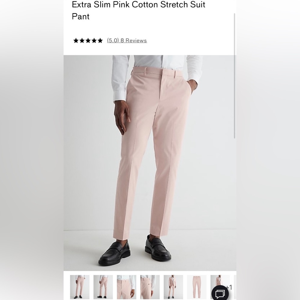EXPRESS Extra Slim Cotton Stretch Suit Pants